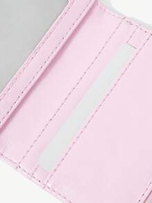 Viva Strut Y2K Pink Zip Wallet With Metal Rivets & Grommets, Unisex Card Holder Purse For Daily, Travel, Shopping, Festival, School - Pink - View 6