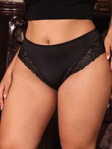 Divavoom 1 quần lót tam giác phối ren size lớn - màu đen - Xem 4