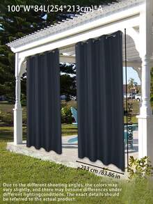 Outdoor Curtains For Terraces, Porches, Gazebos, UV And Fade Resistant, Both Sunshade And Privacy Decoration - Dark Grey - View 21