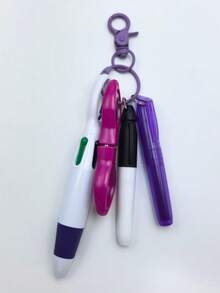 1/6 Set Nurse Badge Pen Tool Accessories Include Nursing Keychain Clip Set 4-In-1 Ball Pen With Mini Stainless Scissors For Nurse Doctor Day Gift, Back To School - multicolor - View 13
