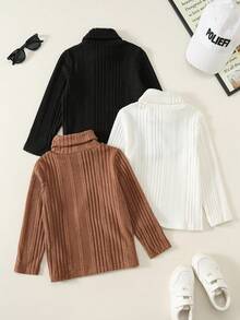 SHEIN 兒童男童純色百搭休閒上衣 - 彩色 - 查看 2
