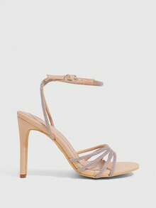 CUCCOO SZL Women's High Heels With Rhinestone Heels - Màu be bò bago pu - Xem 2