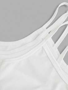SHEIN Girlism 青少年女孩簡約字母彈性帶露背內褲3件組 - 白色 - 查看 3