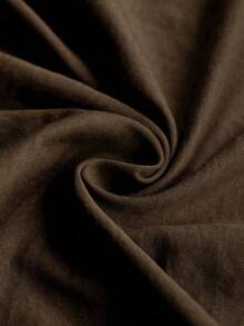 Linhara Versatile Premium Casual Plus Size Women's Patchwork Striped Cuff Hooded Jacket - Brown - View 4