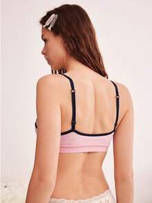 Eraneu Women's Seamless Sports Elastic Support Bra, 1pc - Pink - View 2