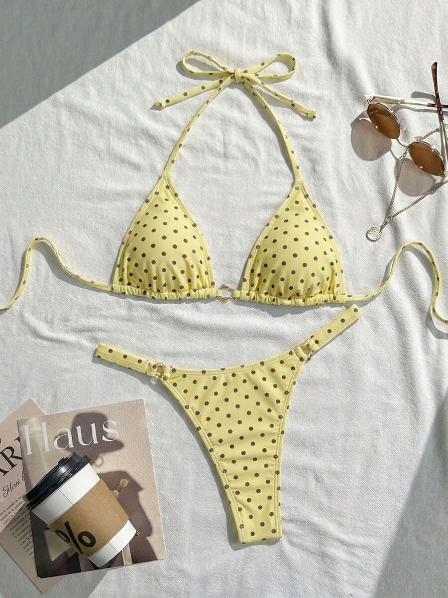 Swim Mod 26SS 春夏度假沙滩性感波点比基尼两件套 - 彩色 - 查看 1