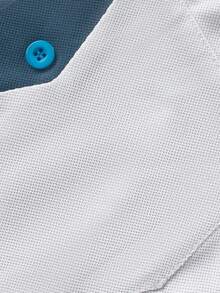 Manfinity Homme 男士条纹短袖休闲通勤 Polo 衫男士白蓝 Polo 衫男士夏季 Polo 衫男士条纹 Polo 衫男士高尔夫衫男士休闲 Polo 衫。送给男朋友或丈夫的绝佳礼物。 - 白色 - 查看 4