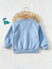 Infant Toddler Round Neck Casual Pullover Sweatshirt - Multicolor - View 2