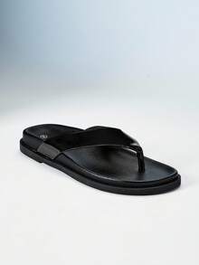 SHEIN Solezae Women Flat Sandals Flip Flops - Black - View 6