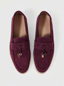 Sleekvia Women's Casual Comfortable Flat Loafers, Versatile For Daily Wear For Christmas - Deep Purple - View 2