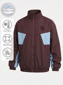 SHEIN Kids Tween Boy Casual Sports Baseball Jacket Long Sleeve, Suitable For Autumn/Winter - Multicolor - View 2