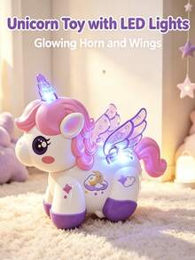 Electric Stunt Spinning Unicorn Toy, Rechargeable With Music & Lights, Cartoon Animal Shaped Toy For Girls,Toys For Kids Kids Toys Fidget Toys Fidget Toys For Kids Travel Toys,Sensory Toys Boys Toys Toys For Girl Games,Toys For Girl,Boys Toys - Multicolor - View 9