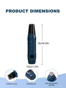 Teckwe Electric Pet Nail Polisher With LED Light For Convenient Trimming Of Cat And Dog Nails. Suitable For Small, Medium, And Large Dogs And Cats. Painless Noise Reducing Nail Polisher For Pet Care. 1200mAh Rechargeable Battery, USB Charging - View 6
