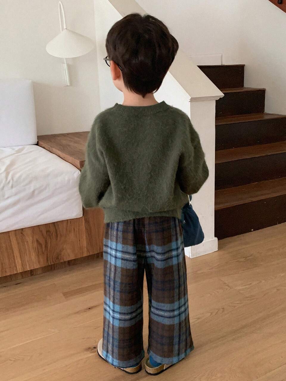 Infant/Toddler (Boy) Plaid Loose Casual Bottoms Fall