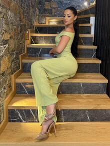 Vassilux Women Two Pieces Outfits For Daily Wear - Green - View 5