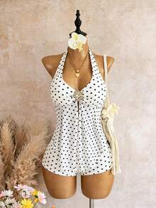 Bellisia Swim Chicsea 法式優雅細肩帶比基尼背心上衣，優雅金屬裝飾網布拼接度假風兩件式泳衣 - 彩色 - 查看 1
