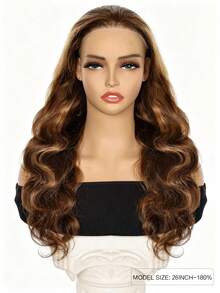Wear And Go Glueless Highlight P4/27 7x5 Body Wave Wigs Human Hair Pre Plucked Pre Cut Transparent Lace Closure Wigs 180% Density Beginner Friendly - S4/27 - View 2