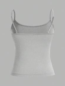 SHEIN EZwear 3件裝休閒極簡細肩帶修身女款背心上衣，適合夏季 - 彩色 - 查看 5