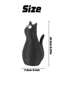 1 قطعة أصيص نبات بشكل قطة كرتونية لطيفة، حاوية زهور مكتبية ديكورية على شكل حيوان، أصيص صغير خفيف الوزن للمنزل الداخلي والمكتب وحافة النافذة والشرفة وديكور الحديقة وهدية للترحيب بالمنزل الجديد - مزهرية القط الأسود - مشاهدة 5