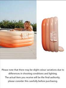 1pc Adult Portable Inflatable Bathtub With Foot Pump - Easy To Inflate And Drain, Suitable For Home Spa, Hot/Ice Bath, Foldable For Storage - Perfect Gift - A - View 10