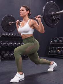 Protective Sports Bras - Army Green - View 7