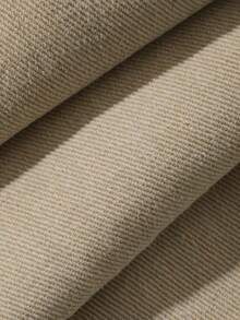 Livesso High Waist Button Placket Beige Apricot Contrast Stitch Straight Leg Loose Wide Leg Casual Women's Jeans Fall - White - View 7