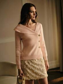 MOTF PREMIUM PINK FRONT BUTTON CARDIGAN - Pink - View 6