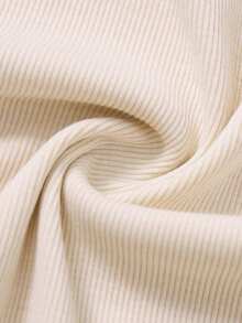 Rusticease Conjunto de 2 piezas de top y pantalones de unicolor casual de otoño para tallas grandes - Albaricoque - Ver 6