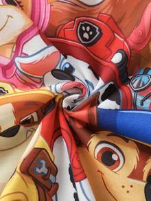 SHEIN | PAW Patrol 2pcs/Set Casual Style Young Boy Puppy Print Crew Neck Short Sleeve T-Shirt & Shorts Comfortable Set - Multicolor - View 10