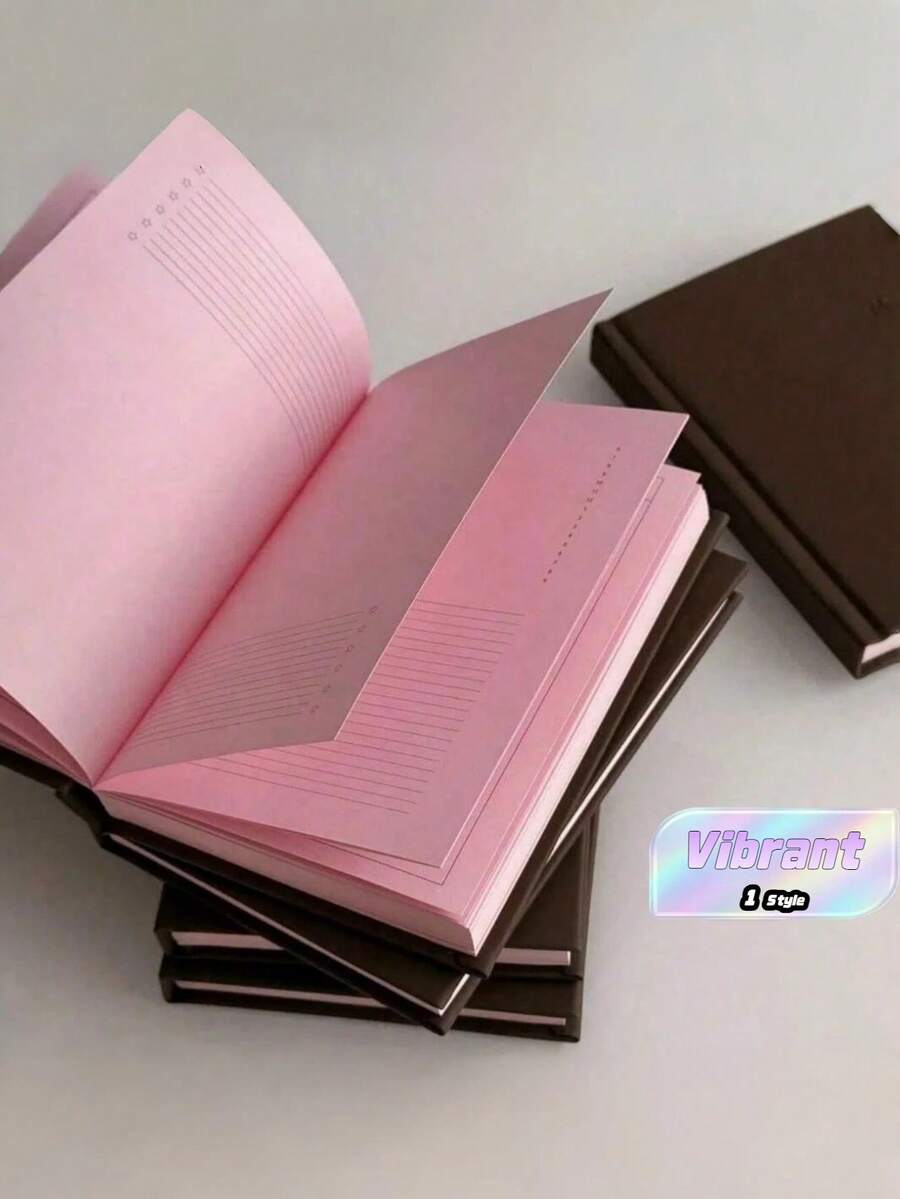 1 High-Quality Strawberry Chocolate Pink A6 Notebook For Students, Perfect For Daily Diary Entries And Bullet Journaling - Handbook - View 1
