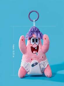SpongeBob SquarePants | POKOJA LAND 1個聯名3D毛絨吊飾，可愛立體造型，經典設計，可掛在包包、書包上，適合所有年齡層包括青少年和成人，生日或週年紀念的獨特禮物 - 粉色 - 查看 3
