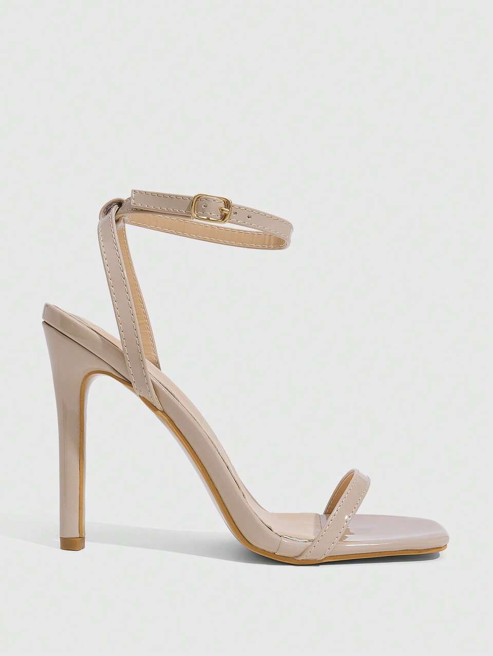 CUCCOO SZL Simple Square Toe Thin Strap High-Heeled Sandals, Daily Commuting Women's Shoes Dating Vacation Spring And Summer Versatile And Thin Fashion Shoes