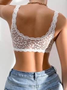 SuitURBody 黑色蕾絲浪漫性感女款胸罩 1件裝 - 白色 - 查看 2