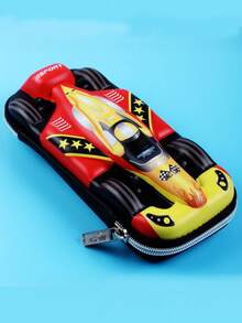 1PC 3D Racing Car Pencil Case, Super Large Capacity Pencil Case, Can Hold Pens, Markers, Crayons And Art Supplies, Cool Racing Car Design, Suitable For Students, Classrooms And Travel, Durable Zippered Storage Box, Practical And Fun - Multicolor - View 11