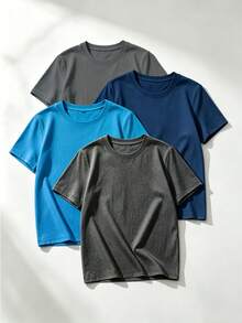 EMERY ROSE 4 piezas de camisetas de talla grande - Multicolor - Ver 1