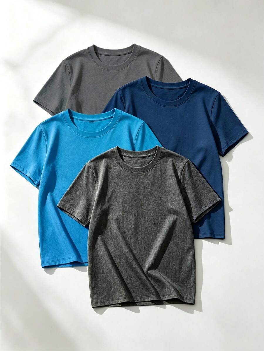 EMERY ROSE 4 piezas de camisetas de talla grande - Multicolor - Ver 1