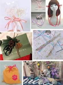 20/12Colors Satin Ribbon Fabric Ribbon Silk Ribbon Assorted Colors Rolls, Valentines Ribbons Perfect For Bouquet Gift Wrapping, Bow Making Crafts, Hair Bows, Wedding Party Decoration Valentine's Day - multicolor - View 8