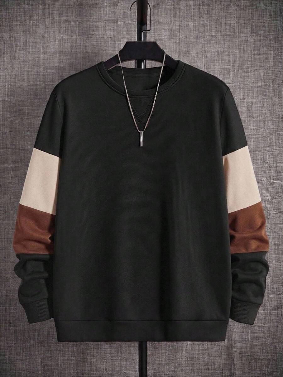 Manfinity VCAY Colorblock Round Neck Long Sleeve Sweatshirt Casual Pullover Top Activewear
Casual Colorblock Crew Neck Long Sleeve Sweatshirt Modern Pullover - Multicolor - View 1