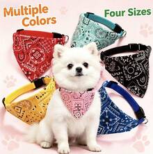 PETSIN 1Pc Adjustable Triangular Bandage For Pet Dog Cat Washable Scarf Bandana Collar Bibs Cat Neck Decor Birthday Party Dress Up - Multicolor - View 1