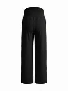 Modmama 3 piezas Pantalones largos plisados de cintura ajustable, versátiles y sencillos para maternidad - Multicolor - Ver 13