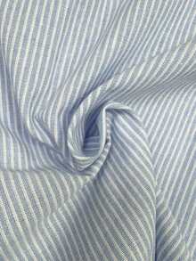 EMERY ROSE Women's Striped V-Neck Casual Versatile Daily Wear Shirt - Blue - View 3