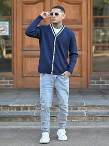 Devon Thys Men's Casual Slim Fit Pocket Jeans Streetwear Jeans - Light Wash - View 1