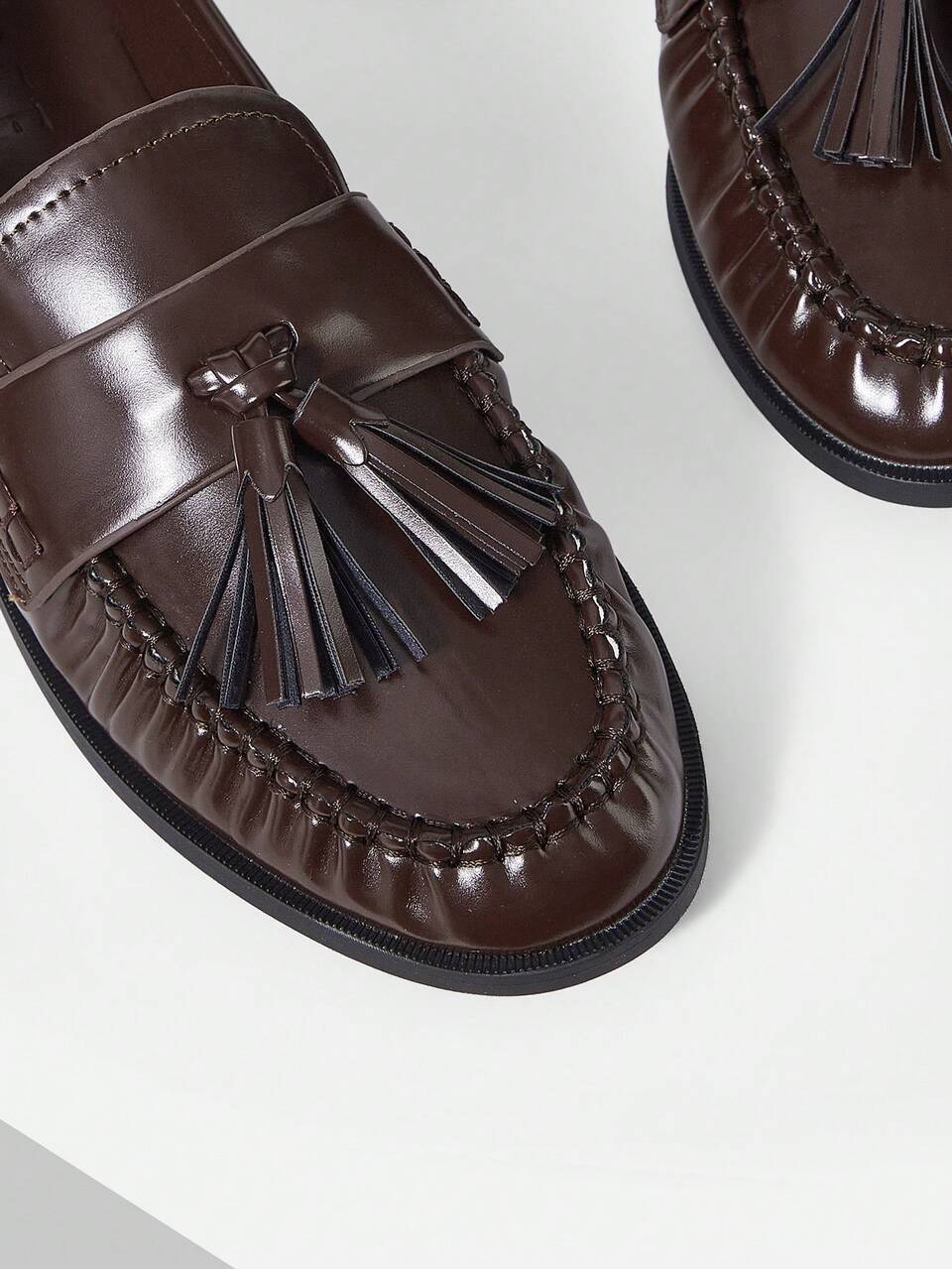 MOTF LADIES COFFEE BROWN AUTUMN AND WINTER LOAFERS RETRO BRITISH STYLE FASHION VERSATILE FLAT SHOES FALL SHOES