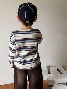 DAZY Baby Boys Round Neck Striped Korean Style Long Sleeve Top Toddler Fall - Multicolor - View 2