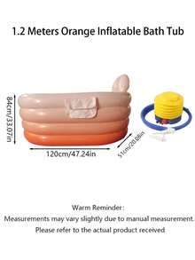 1pc Adult Portable Inflatable Bathtub With Foot Pump - Easy To Inflate And Drain, Suitable For Home Spa, Hot/Ice Bath, Foldable For Storage - Perfect Gift - A - View 11