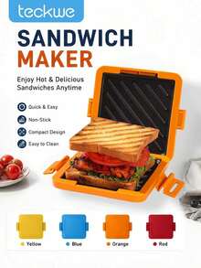 Teckwe Portable Microwave Oven, Sandwich Toaster, Toasting Pan, Breakfast Maker, Quick-Toast Bread Pan-A Must-Have Kitchen Essential For Your Home. - View 2