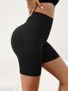 SHEIN Velisys 女款純色高腰休閒百搭日常旅行運動短褲 2件/包 - 彩色 - 查看 6