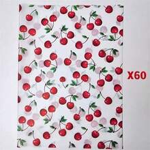 1包可愛時尚櫻桃印花禮品包裝薄紙，50*35cm薄紙，適用於禮品包裝、衣物防潮、紅酒包裝、禮盒填充、易碎品保護，生日、情人節、聖誕禮物裝飾 - 紅色車厘子 - 查看 15