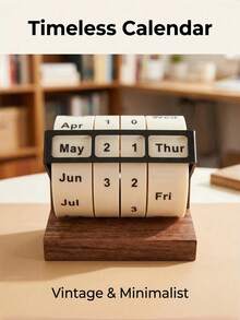 Zazumi Rotating Perpetual Calendar 2025/2026 – Large Rotating Desk Calendar & Table Decor; Exam-Inspiring Countdown Calendar (Suitable For Birthdays, Back-To-School, School Supplies, Home Decor) - B - View 5