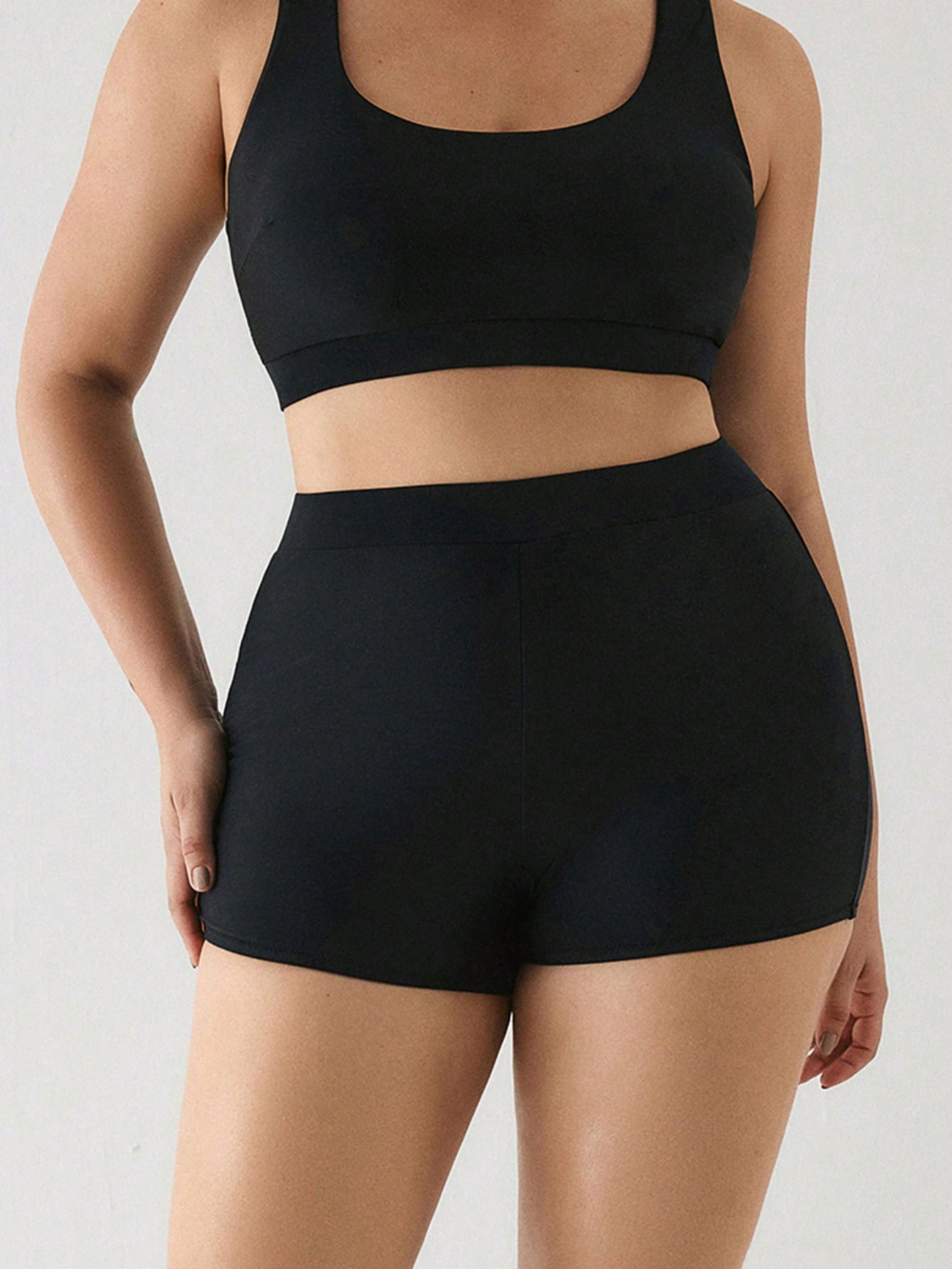 YARNWELL Women's Plus Size Solid Color Bikini Bottoms